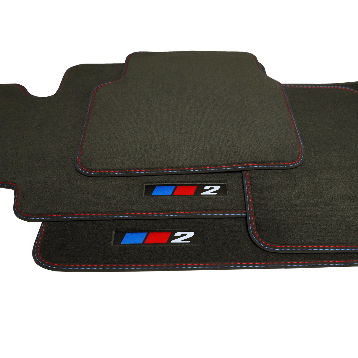 BMW 2er Coupé Velours Fußmatten 2013–2021 – F22, F87 – 2 Logos