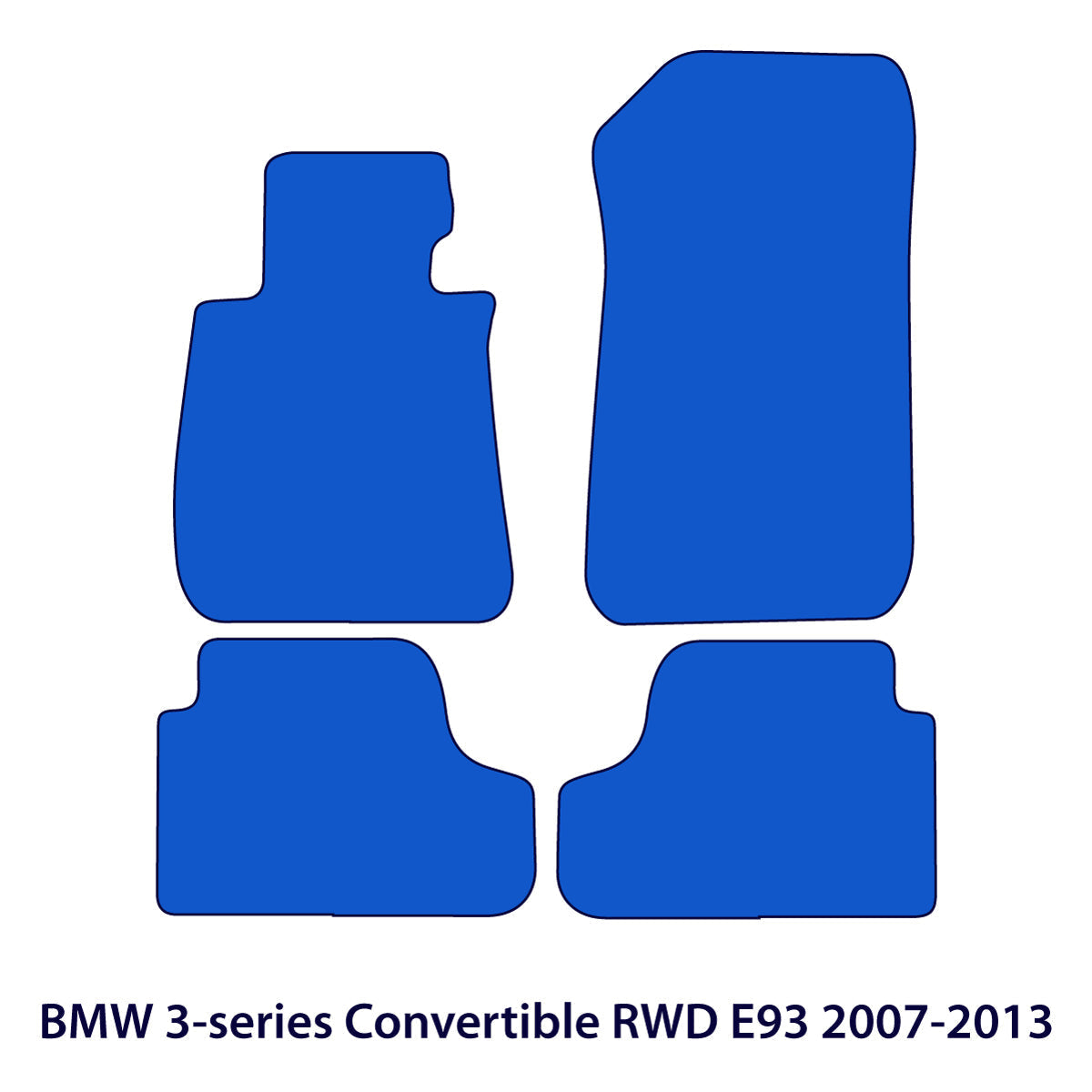 BMW 3-Series Cabrio RWD Velour Floor Mats 2007-2013 – E93 – 3 Logo