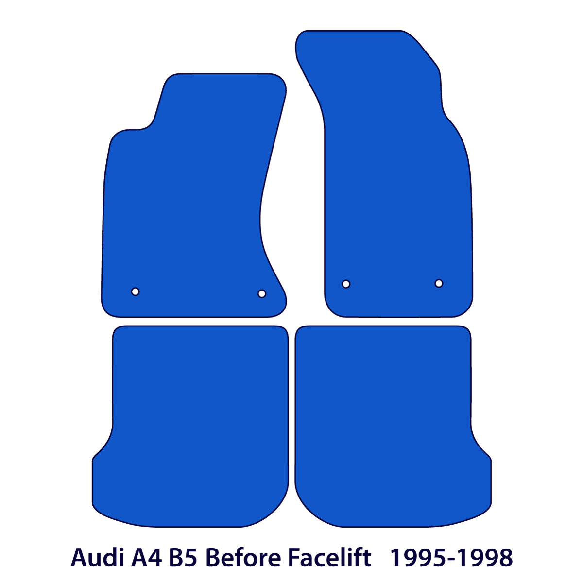 Audi A4 Velour Floor Mats 1994-2001 – B5 – Black