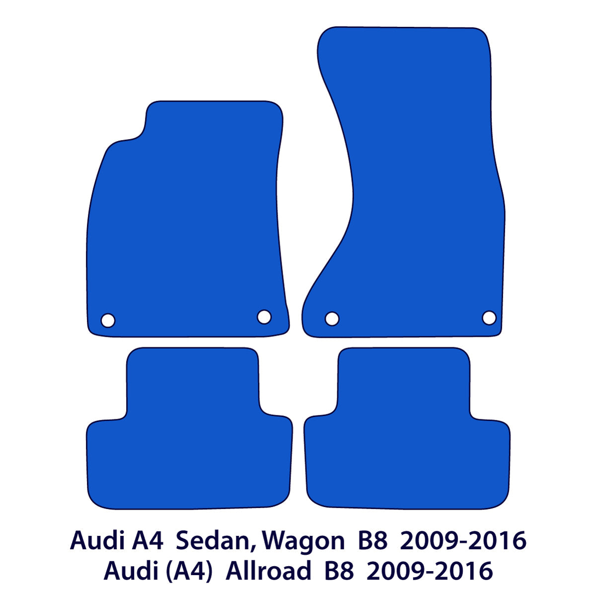 Dywaniki welurowe do Audi A4 & S4 2008-2015 – B8 – Beżowe