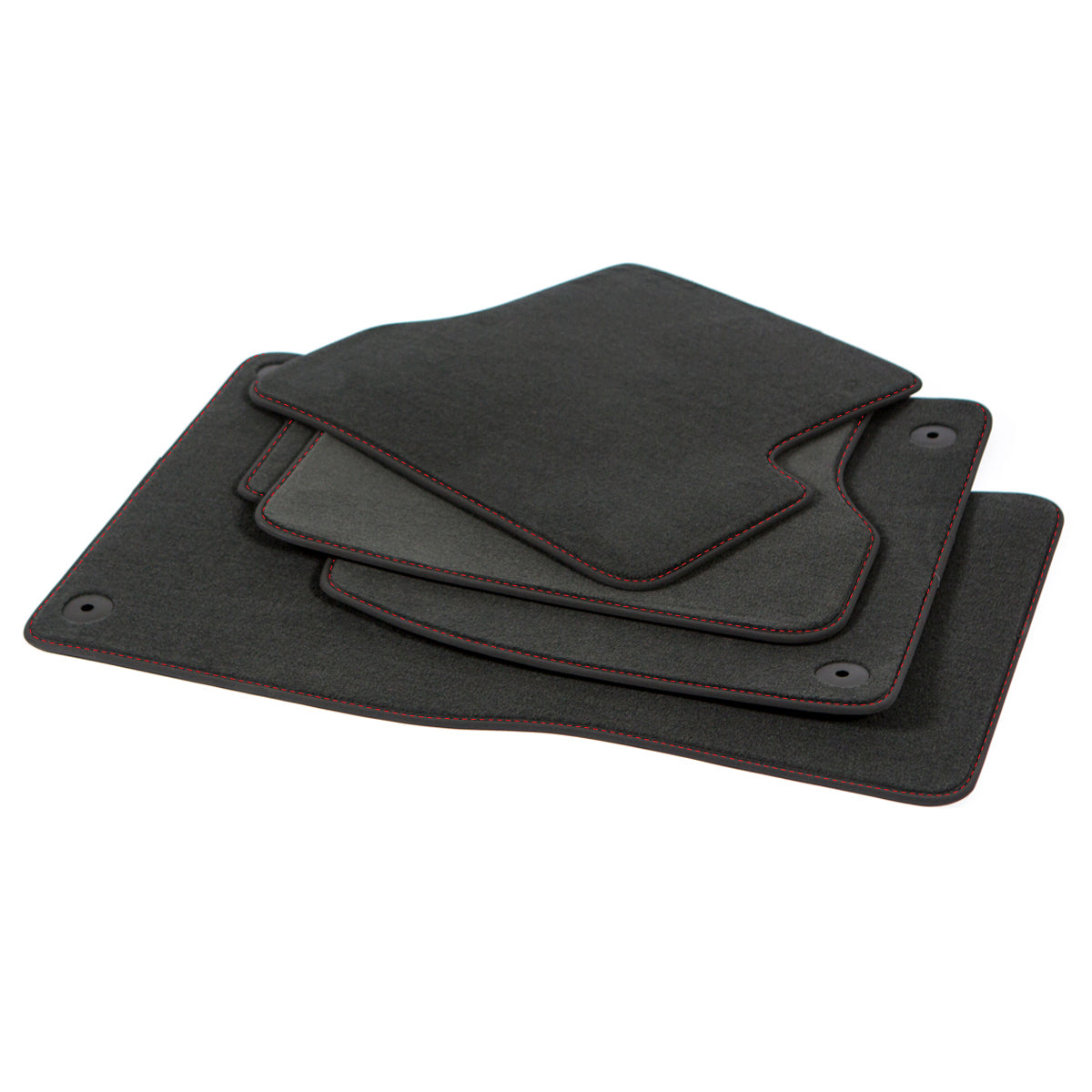 Audi A4 & S4 Velour Floor Mats 2008-2015 – B8 – Red Stitching