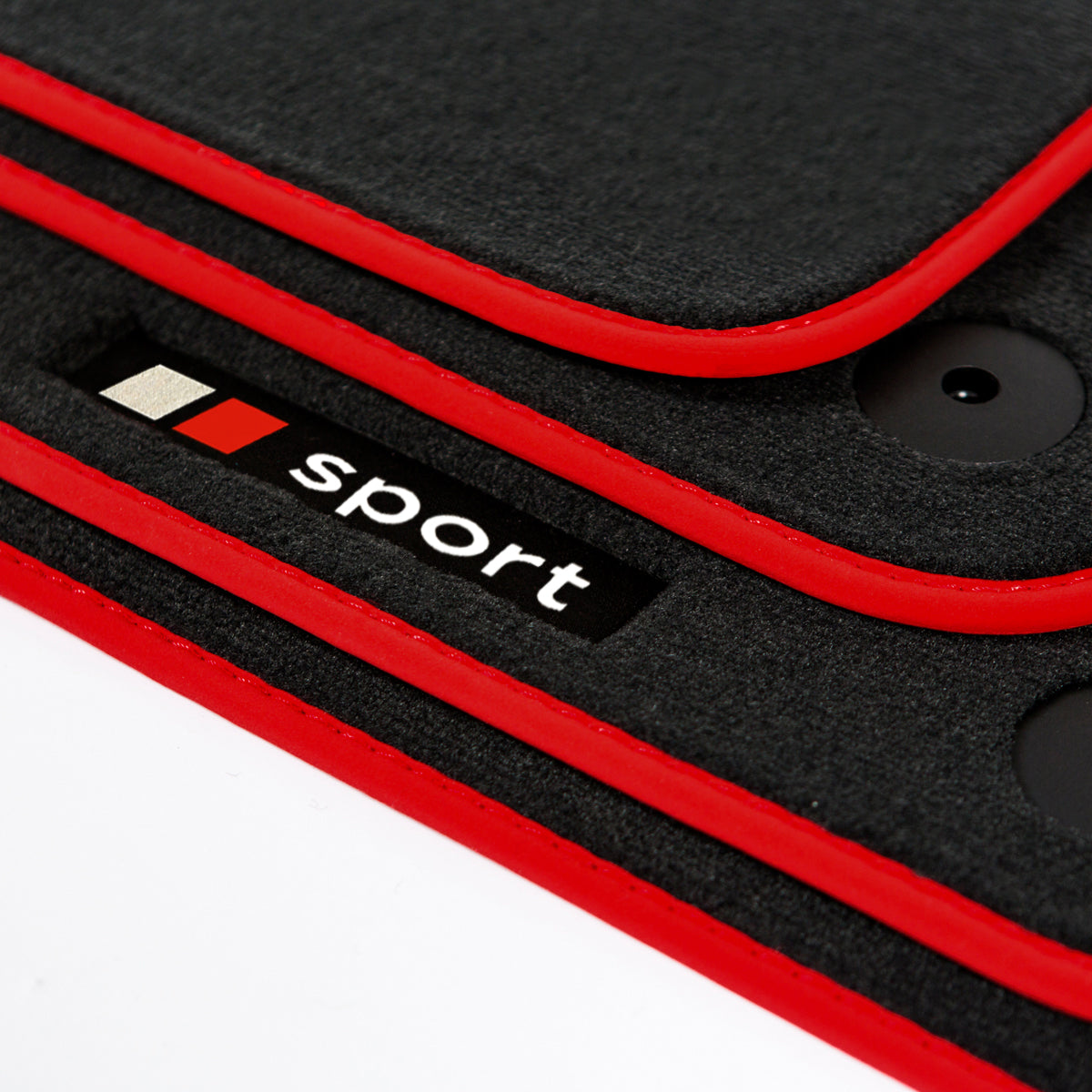 Audi A5 / S5 / RS5 Velour Floor Mats 2007-2017 – 8F7, 8T3 – Red Sport