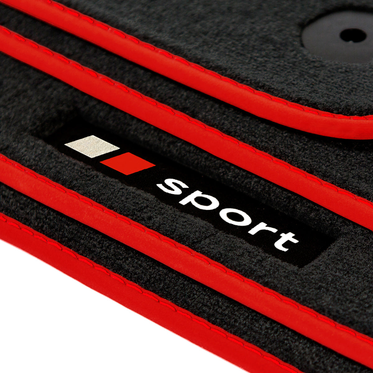 Audi A5 & S5 Convertible Velour Floor Mats 2016-2024 – F57 – Red Sport