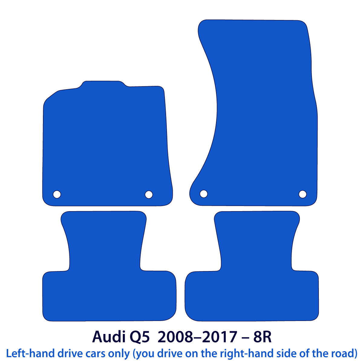 Dywaniki welurowe do Audi Q5 2008-2017 – 8R – Beżowe