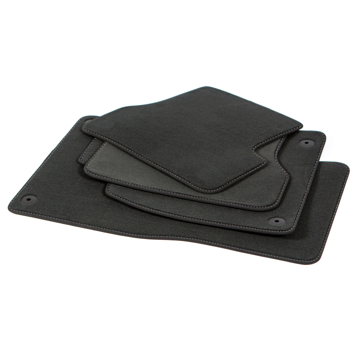 Audi Q7 & Q8 Velour Floor Mats 2015-2026 – 4M – Silver Stitching