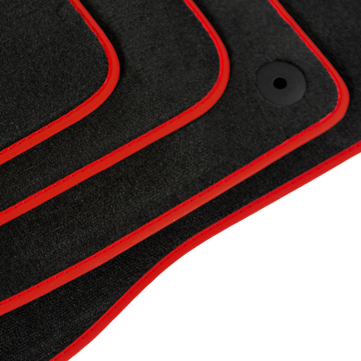 Audi Q7 & Q8 Velour Floor Mats 2015-2026 – 4M – Red Edging