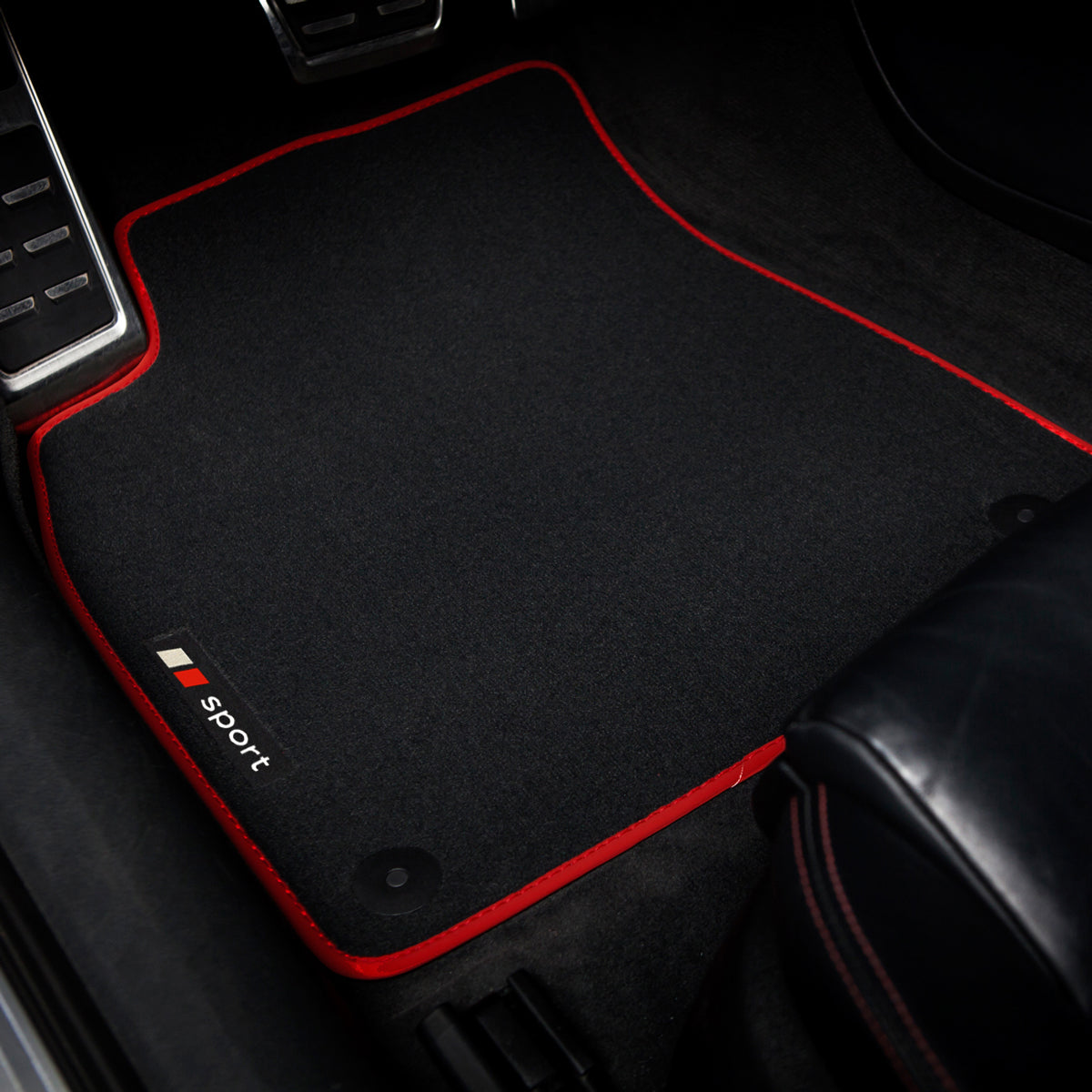 Audi R8 Velour Floor Mats 2006-2015 – 42 – Red Sport