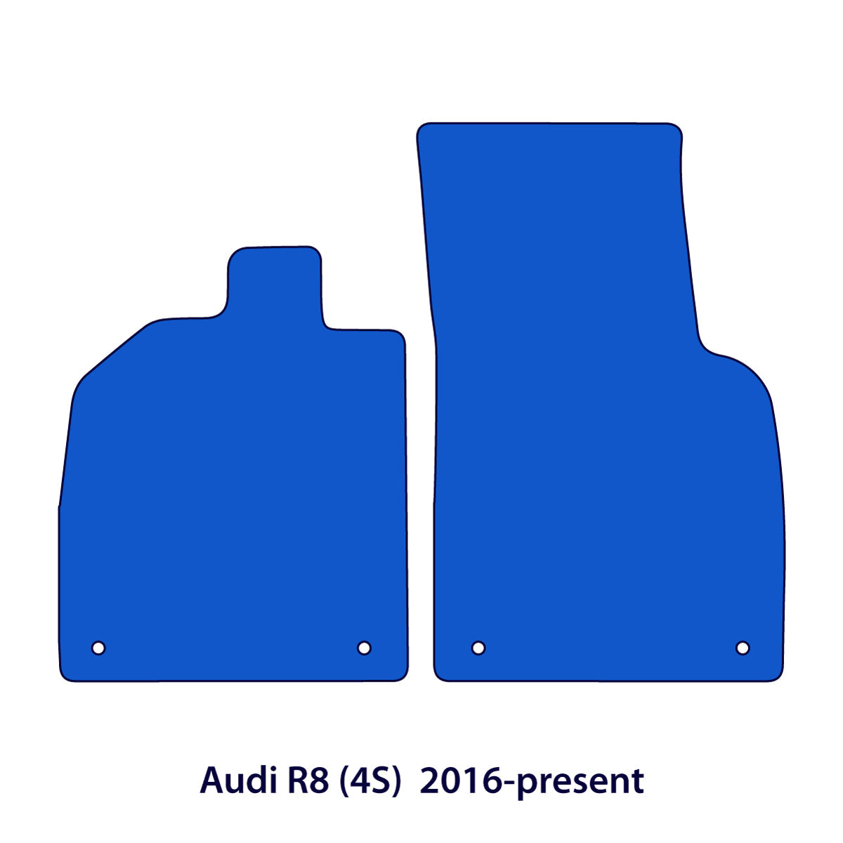 Dywaniki welurowe do Audi R8 2015-2024 – 4S – Czarne Exclusive