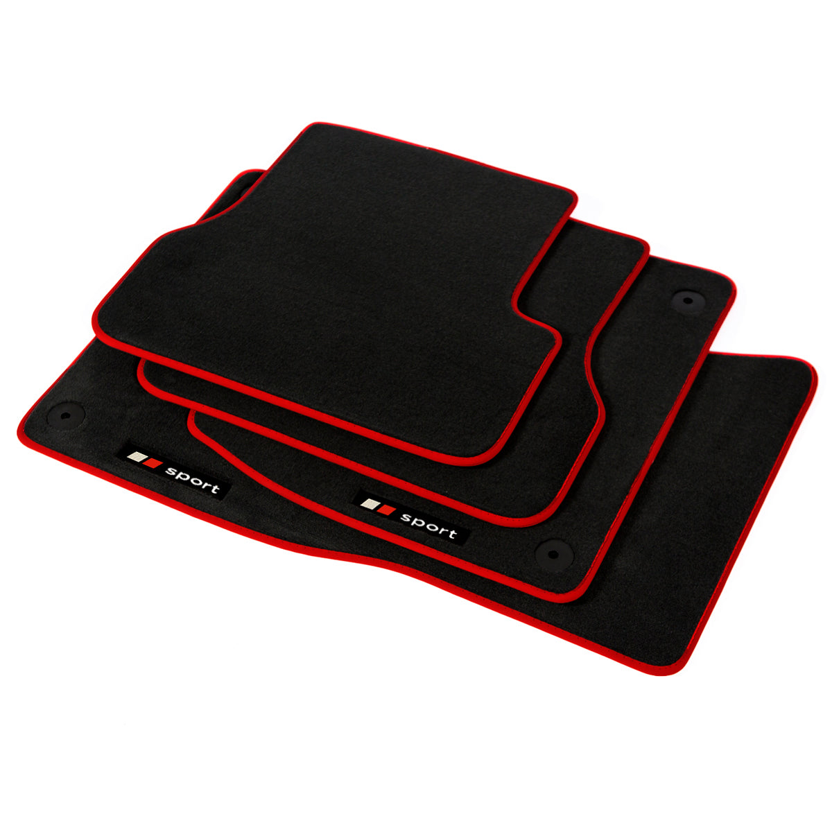 Audi R8 Velour Floor Mats 2015-2024 – 4S – Red Sport