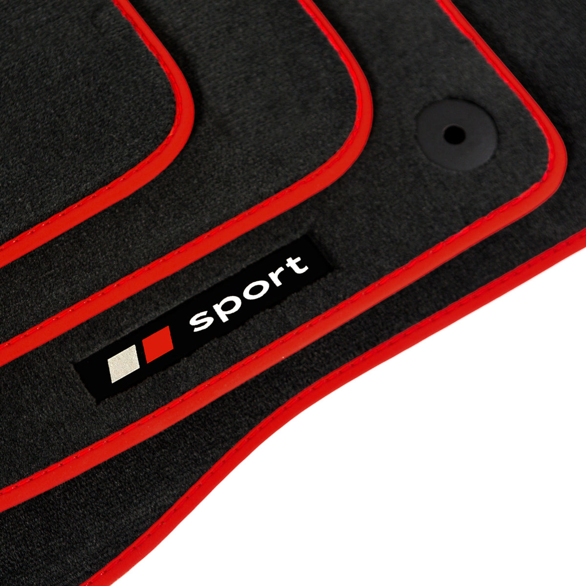 Audi R8 Velour Floor Mats 2015-2024 – 4S – Red Sport