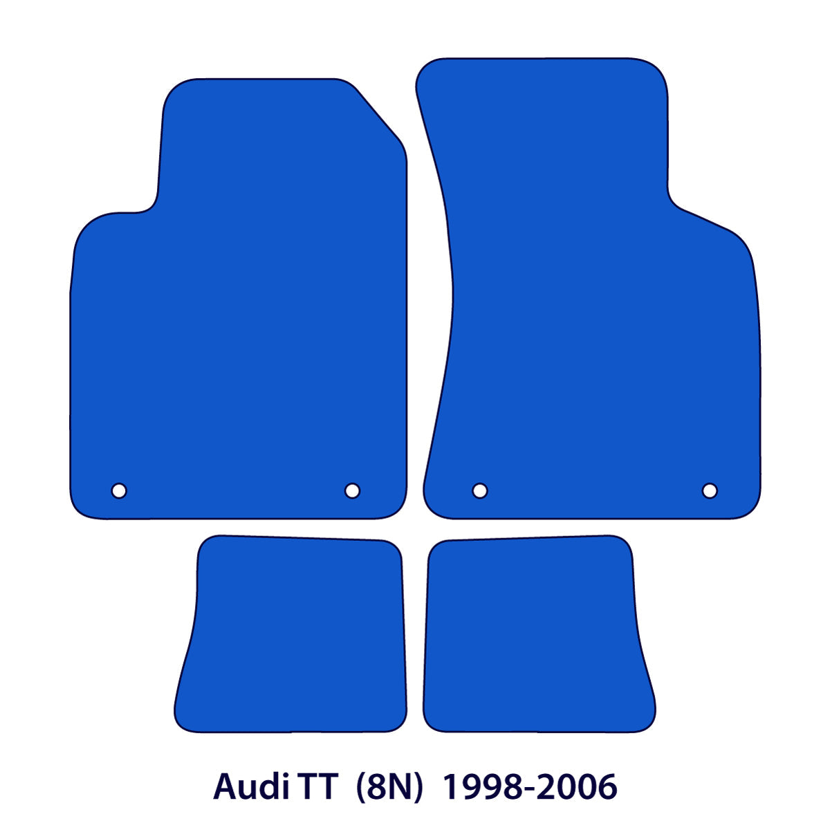 Audi TT Velours Fußmatten 1998-2006 – 8N – Schwarz