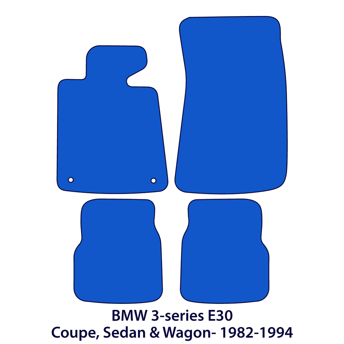 BMW 3-Series Velour Floor Mats 1982-1994 – Coupe & Sedan E30 – Beige