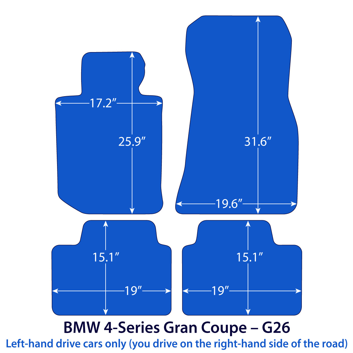 Dywaniki welurowe do BMW Seria 4 Gran Coupé 2021-2026 – G26 – Czarne Exclusive