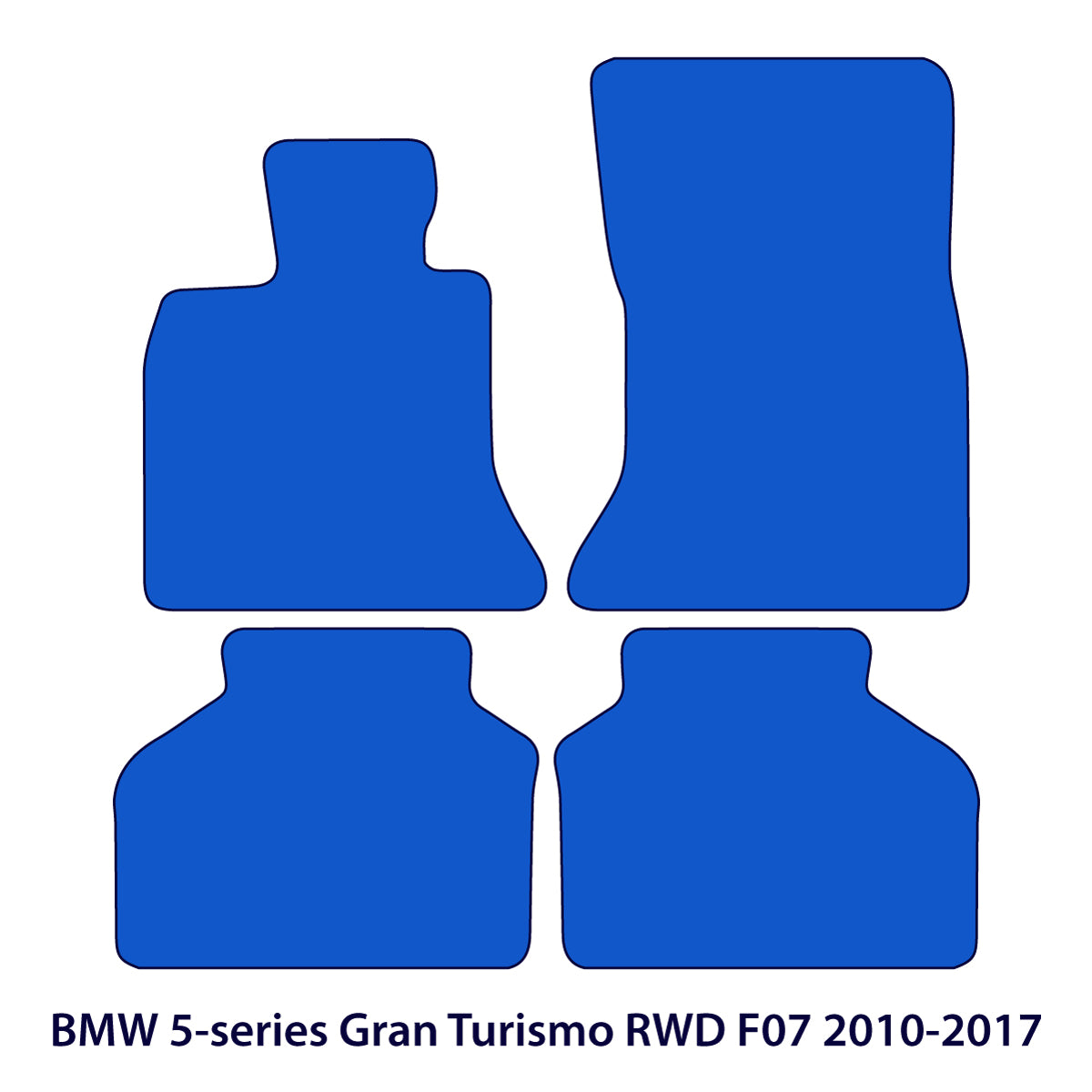 BMW 5-Series Gran Turismo RWD Velour Floor Mats 2009-2017 – F07 – Beige