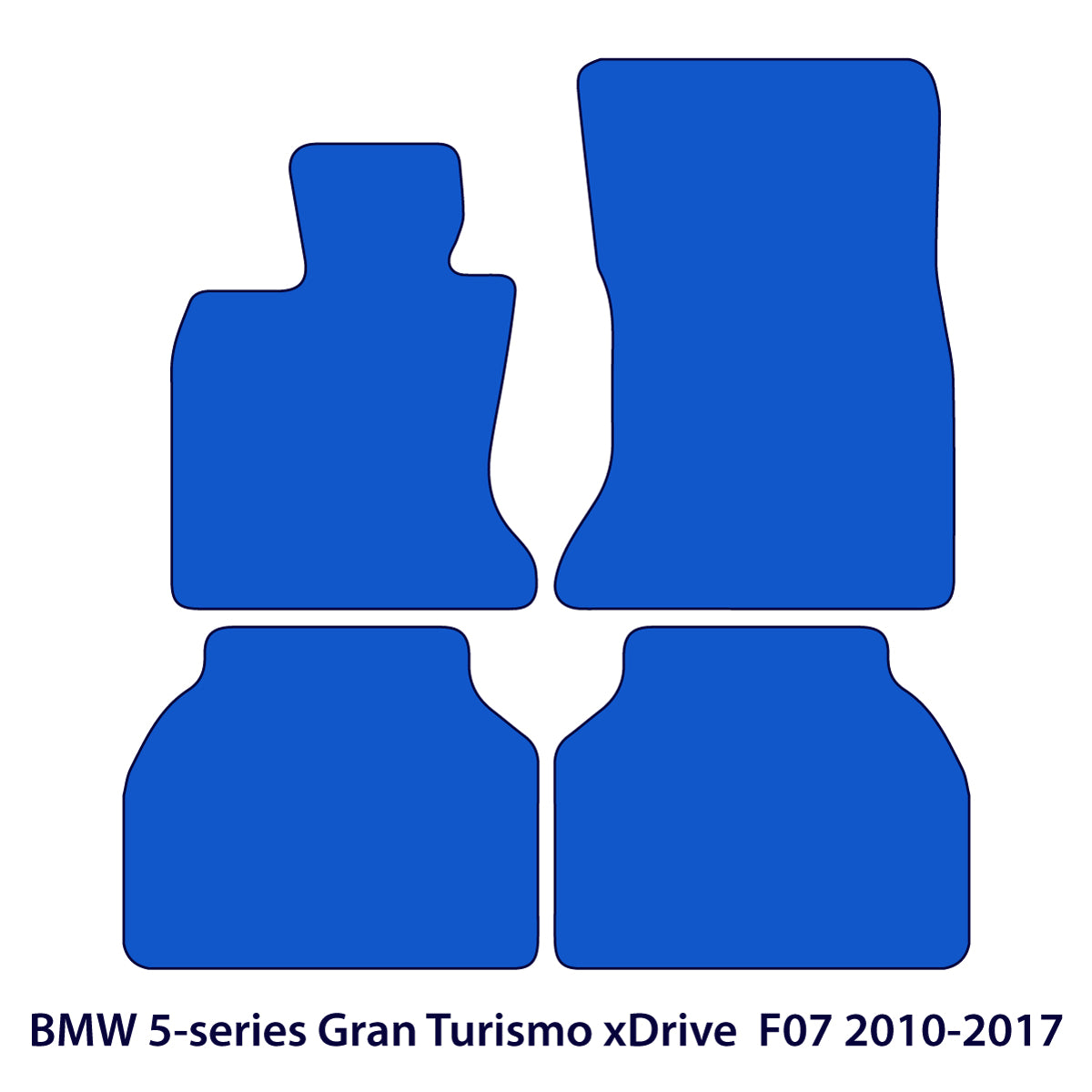 BMW 5-Series Gran Turismo xDrive Velour Floor Mats 2009-2017 – F07 – 5 Logo