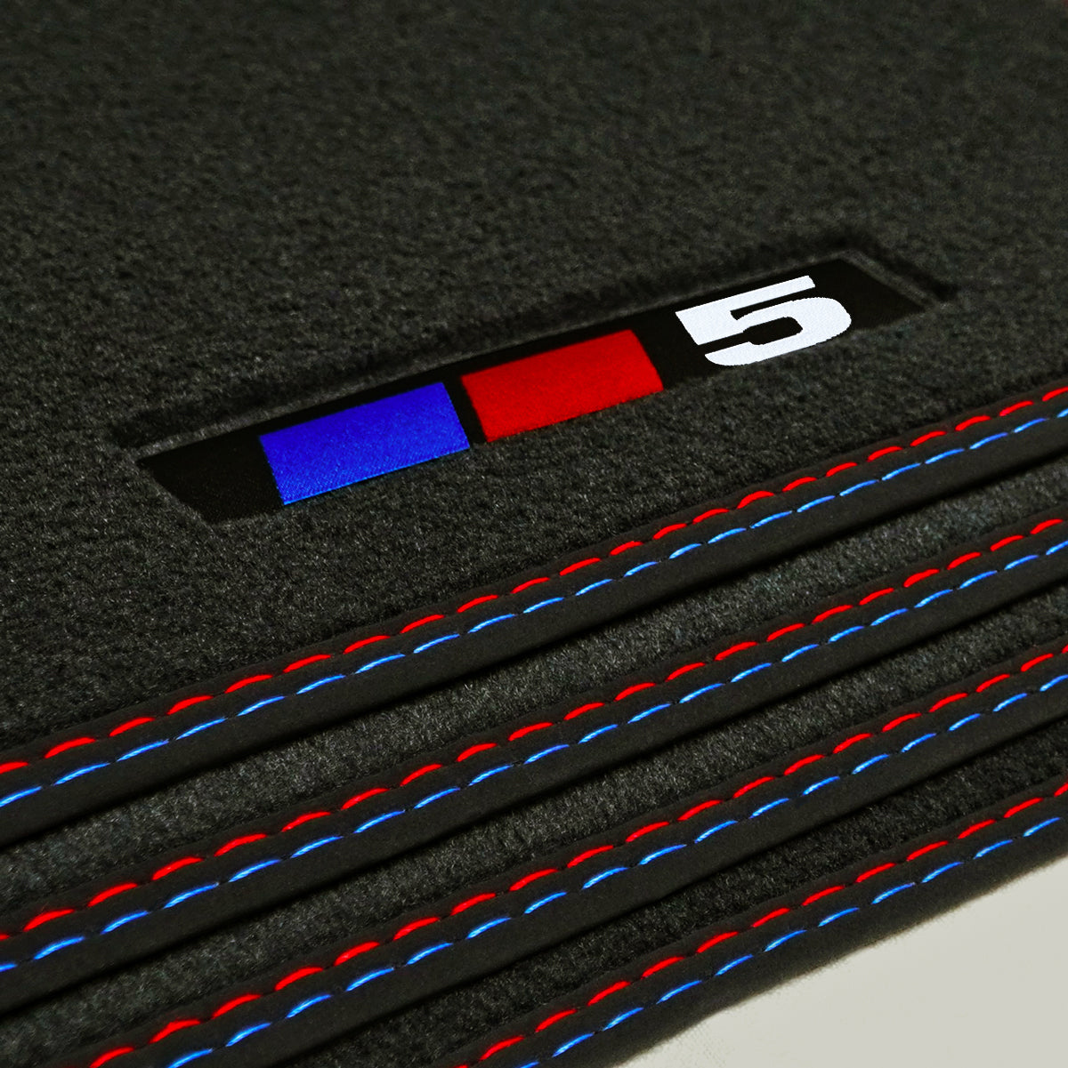 BMW 5-Series Velour Floor Mats RWD 2003-2010 – E60, E61 – 5 Logo
