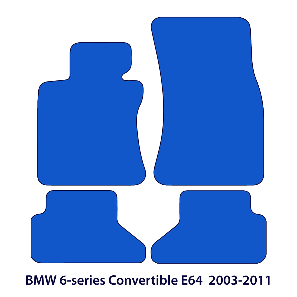 BMW 6er Cabrio Velours Fußmatten 2004–2011 – E64 – M Naht