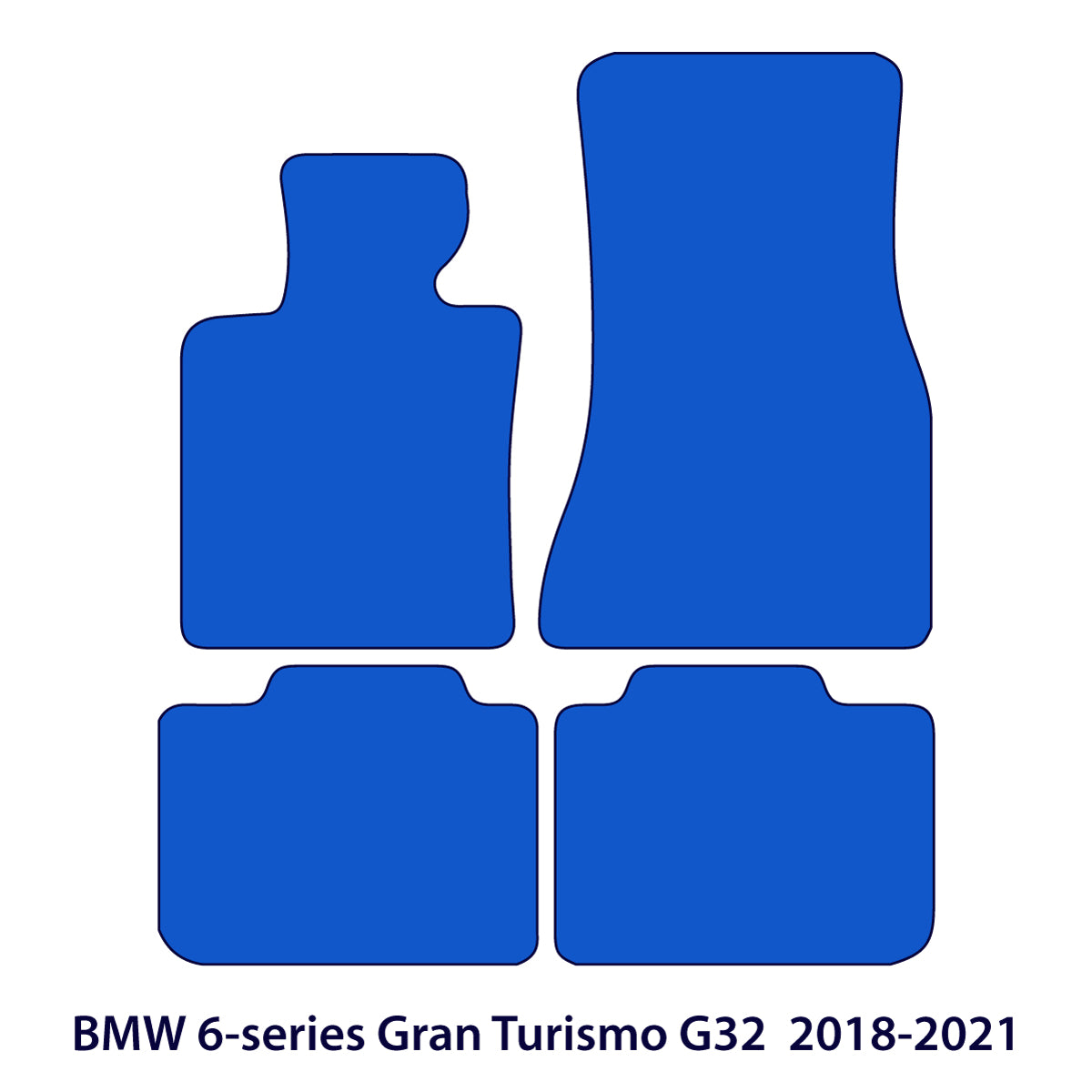 BMW 6-Series Gran Turismo Velour Floor Mats 2017-2023 – G32 – Black