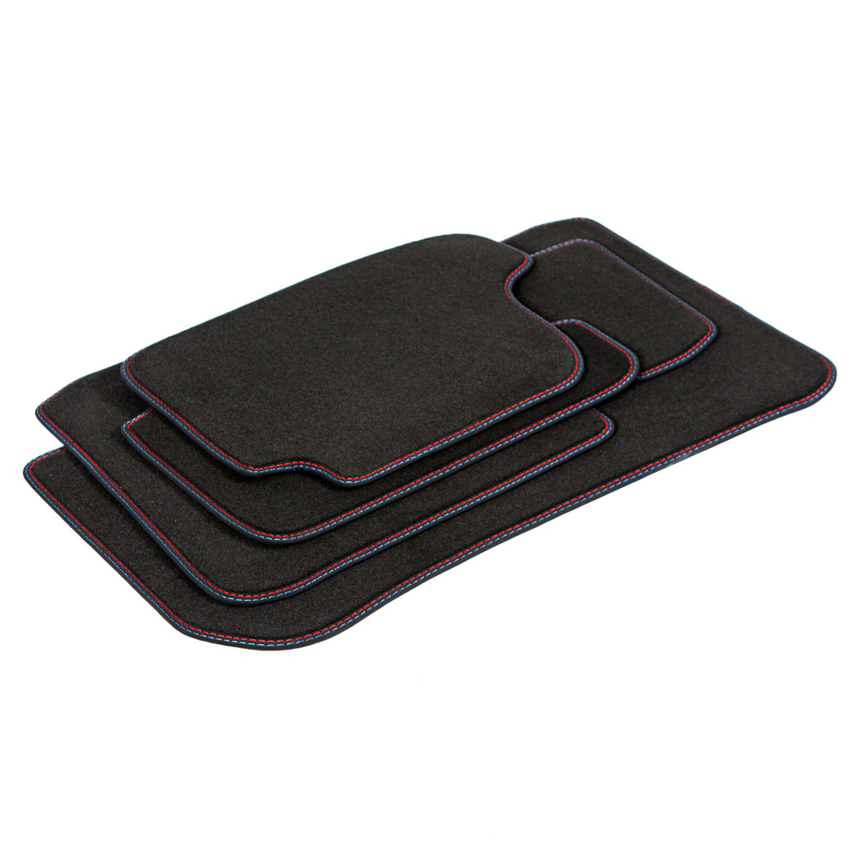 BMW 7-Series Velour Floor Mats – 2008-2015 RWD – Long Wheelbase F02 – M Stitching