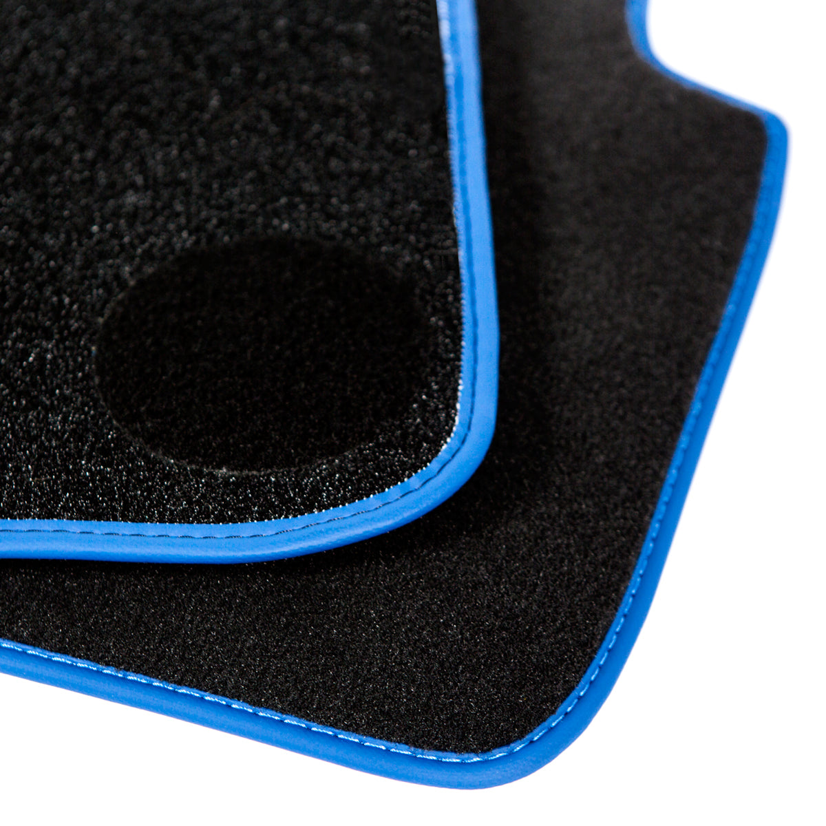 BMW i3 Velours Fußmatten 2013-2022 – Blaue Umrandung