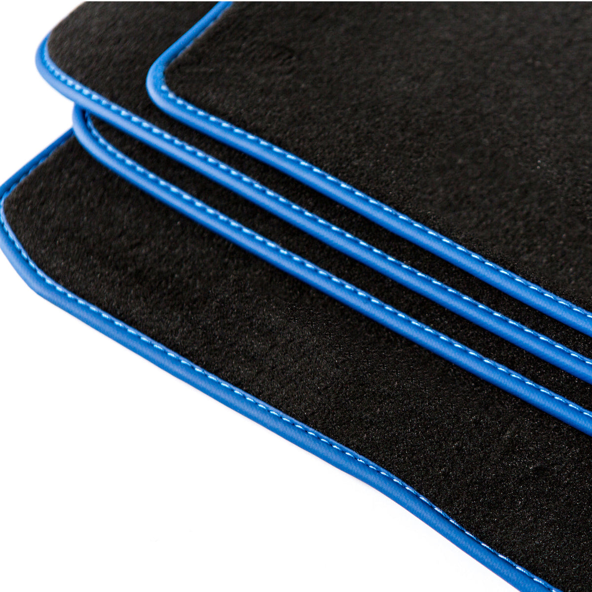 BMW i3 Velours Fußmatten 2013-2022 – Blaue Umrandung