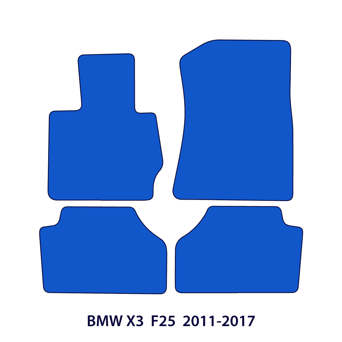 BMW X3 Velour Floor Mats – 2010-2017 – F25 – X Logo