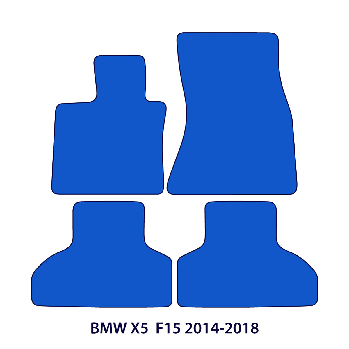 Dywaniki welurowe do BMW X5 – 2013-2018 – F15 – Czerwone przeszycia