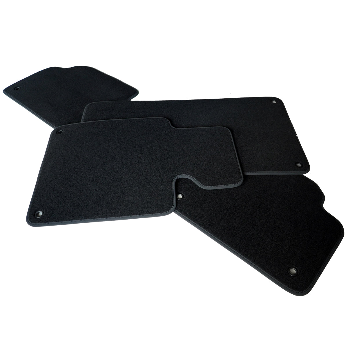 Dodge Grand Caravan 2008-2011 & Chrysler Town and Country 2008-2011 3 Reihen Velours-Fußmatten – Schwarz