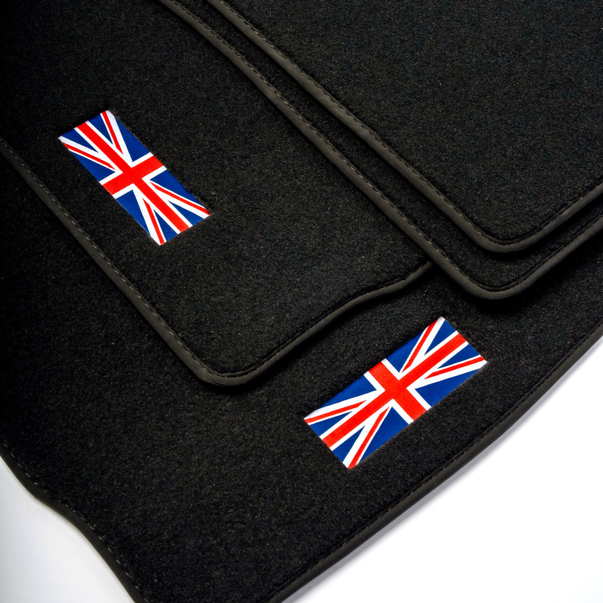 Mini Cooper One / Classic Velour Floor Mats 2001-2006 – Hatchback R50 & R53 – Flag Logo