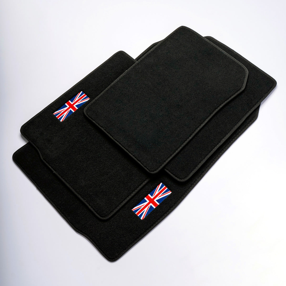 Mini Cooper Clubman, Coupe & Roadster Velour Floor Mats 2007-2015 – R55, R58, R59 – Flag Logo