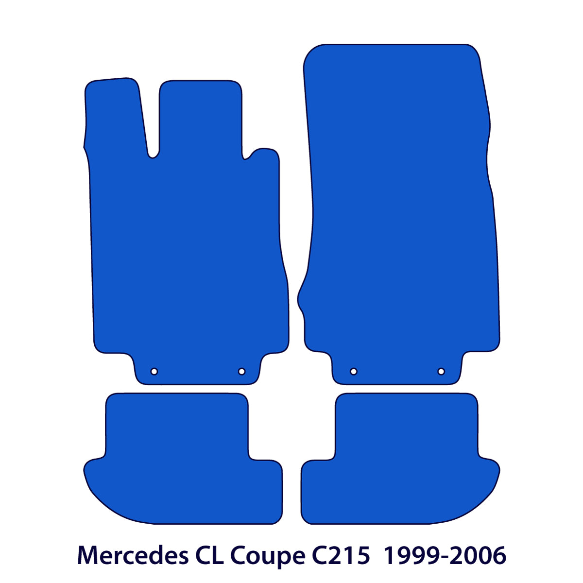 Dywaniki welurowe do Mercedes CL 1999-2006 – Coupé C215 – Czarne Exclusive