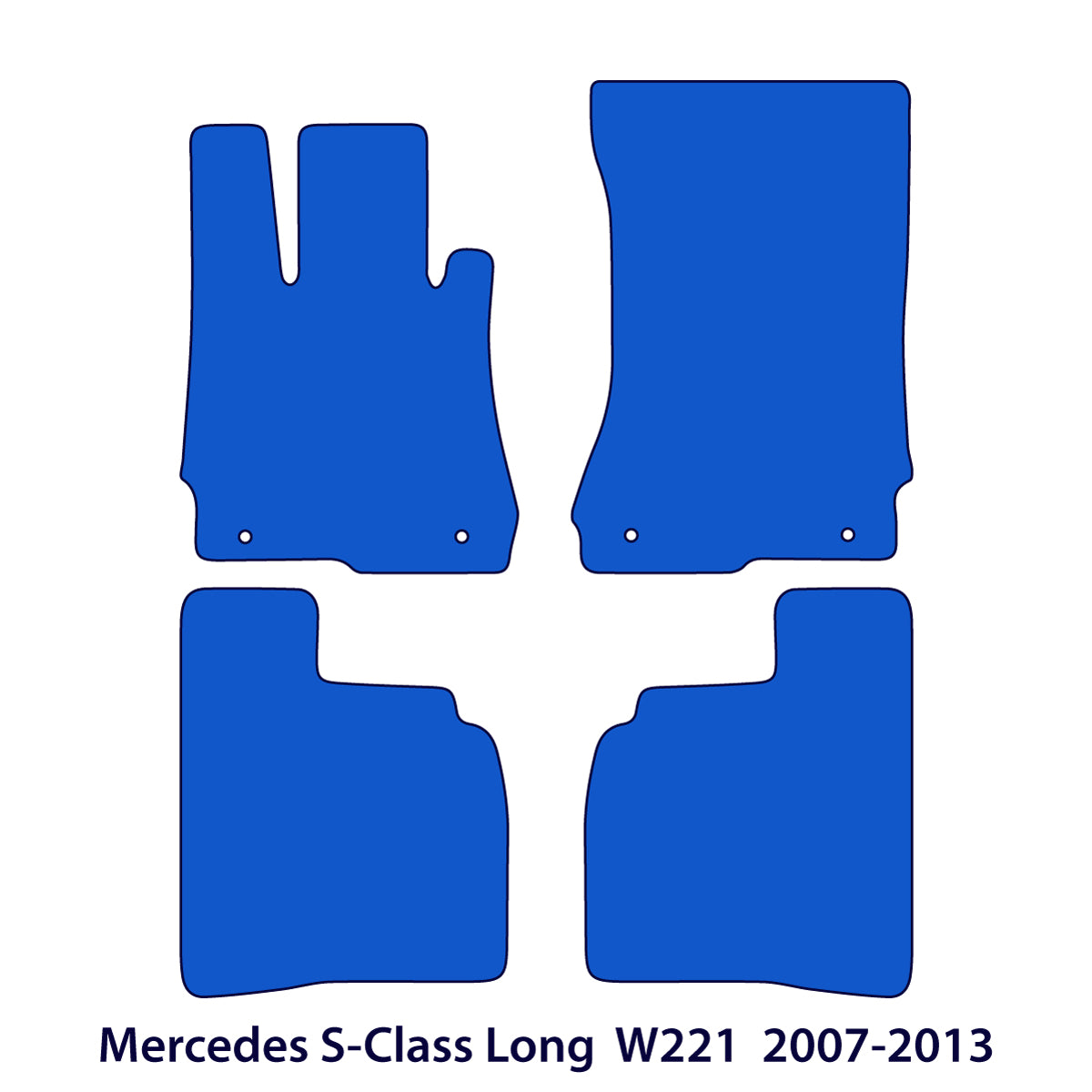 Mercedes S-Class Long Velour Floor Mats 2005-2013 – W221 – Beige