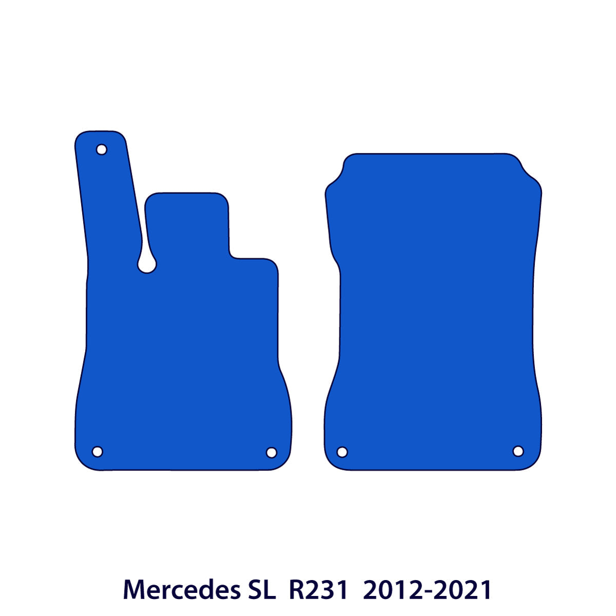 Mercedes SL Velours Fußmatten 2012-2020 – R231 – Beige