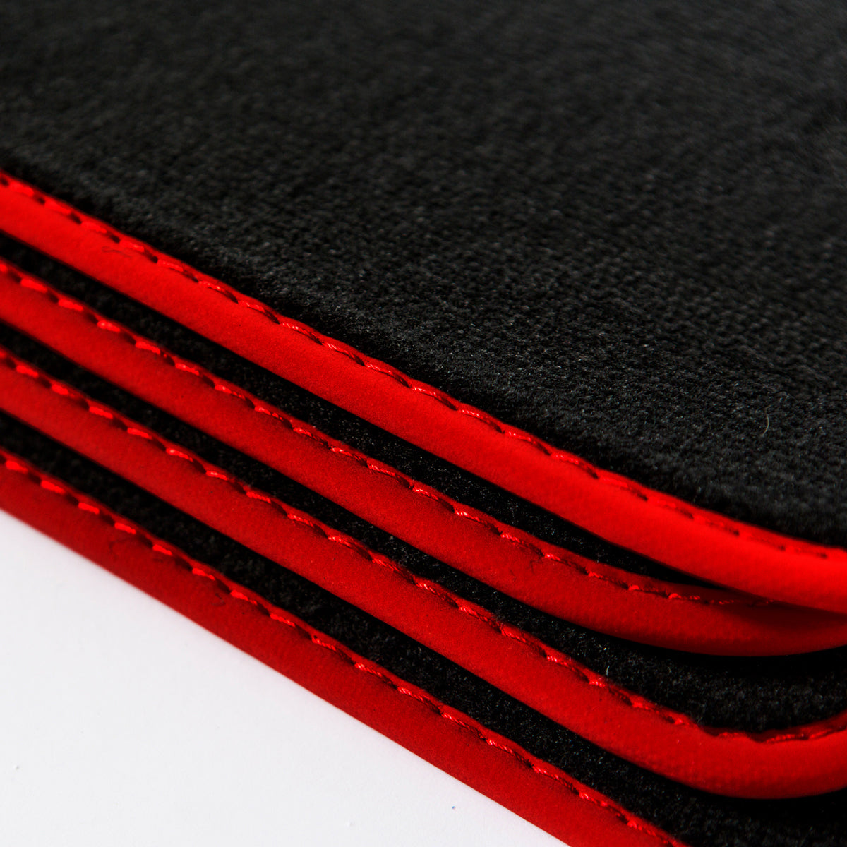 Mitsubishi Lancer Evolution 8 & 9 Velour Fußmatten 2003-2007 – Rote Umrandung