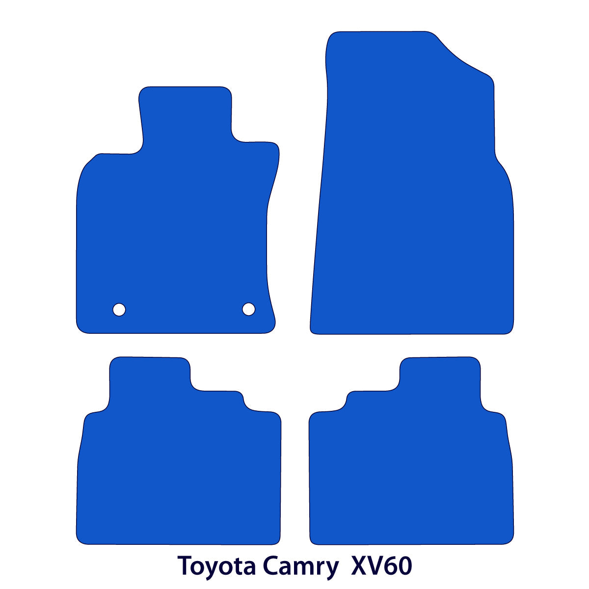 Toyota Camry Velours-Fußmatten – 2018-2023 – XV60 – Exklusiv Schwarz