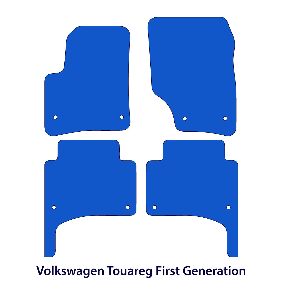 Volkswagen Touareg Velours Fußmatten 2003-2010 – Schwarz Exklusiv