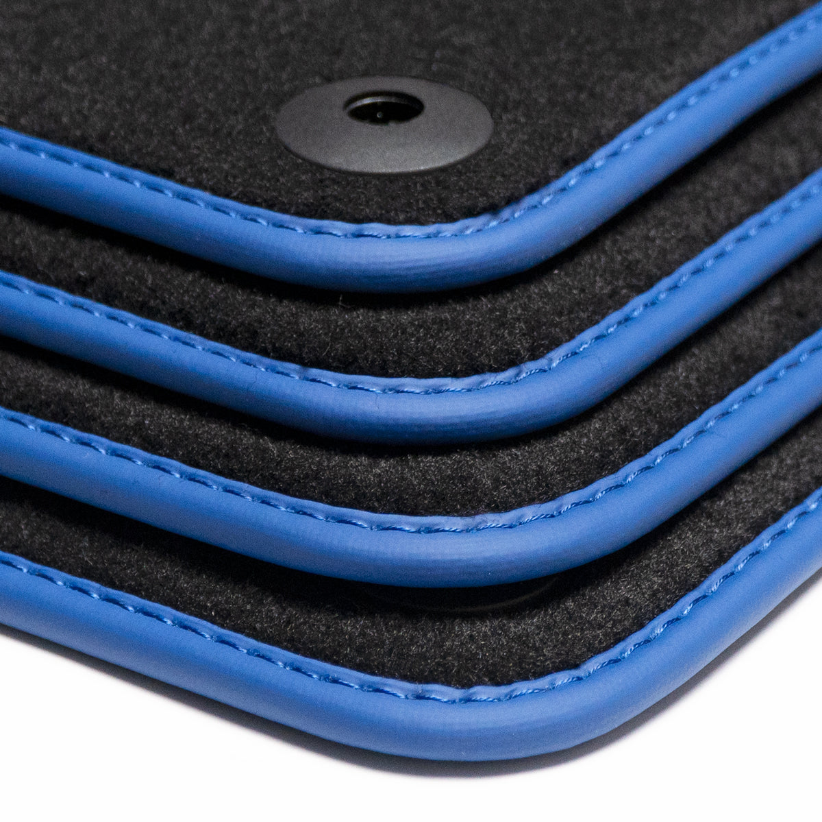 Volvo S60 Velours Fußmatten 2000-2009 – 1. Generation – Blaue Einfassung