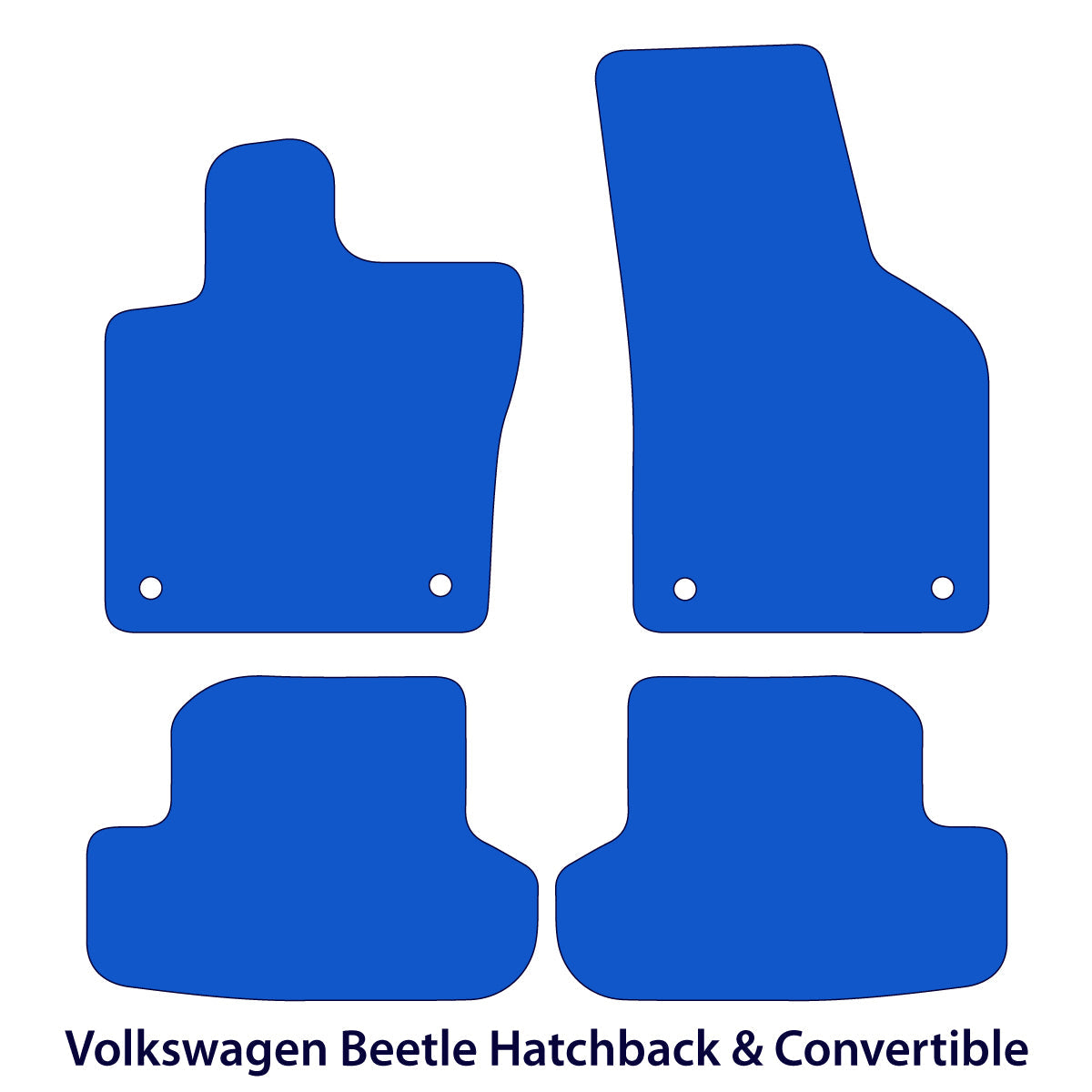 Volkswagen Beetle Velour Floor Mats 2011-2019 – Black