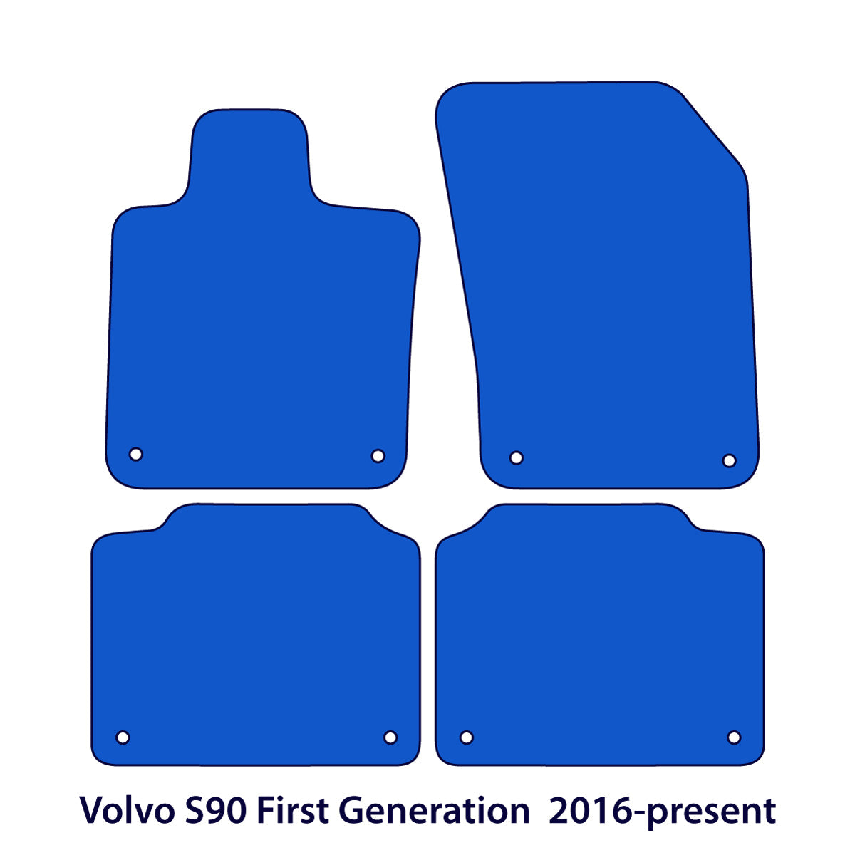Volvo S90 V90 Velour Floor Mats 2016-2026 – No T8 PHEV – Beige
