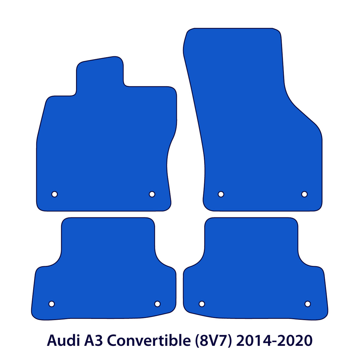 Audi A3 Cabrio Velours-Fußmatten in Originalqualität 2014-2020 – 8V7 – Beige