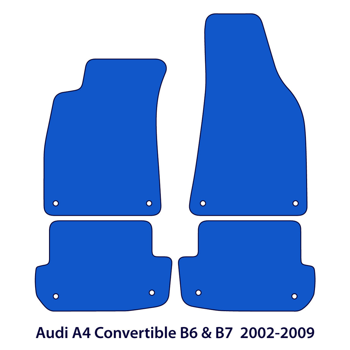 Audi A4 & S4 Cabrio Velours-Fußmatten in Originalqualität 2002-2009 – B6 & B7 – Beige