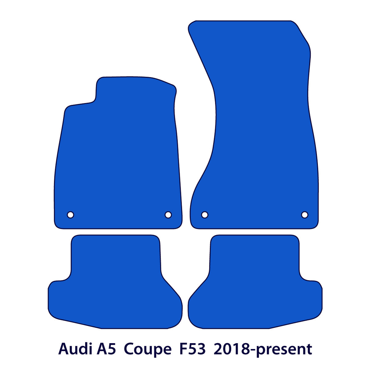 Audi A5 / S5 / RS5 Coupé Velour Floor Mats 2016-2024 – F53 – Beige