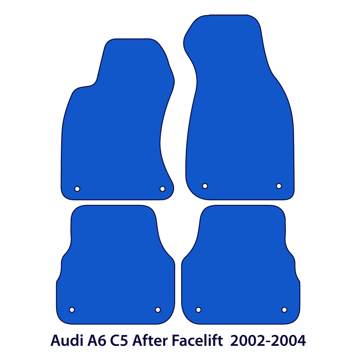 Audi A6 1997-2005 | Allroad 2000-2005 Velours Fußmatten – C5 – Beige