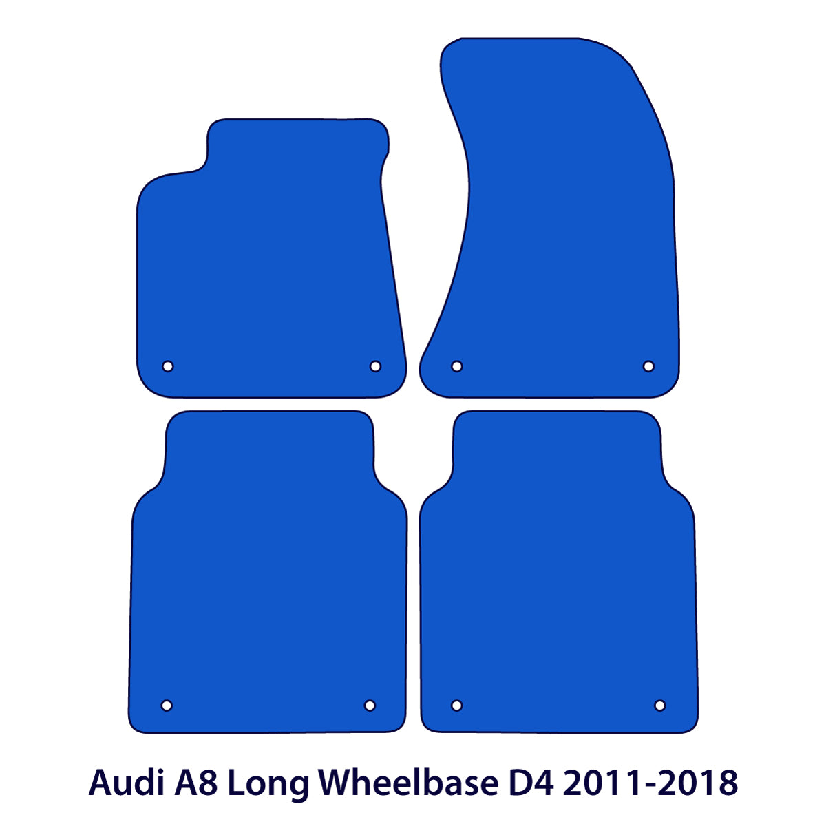 Audi A8/S8 Langversion Velours Fußmatten 2009-2017 – D4 – Beige