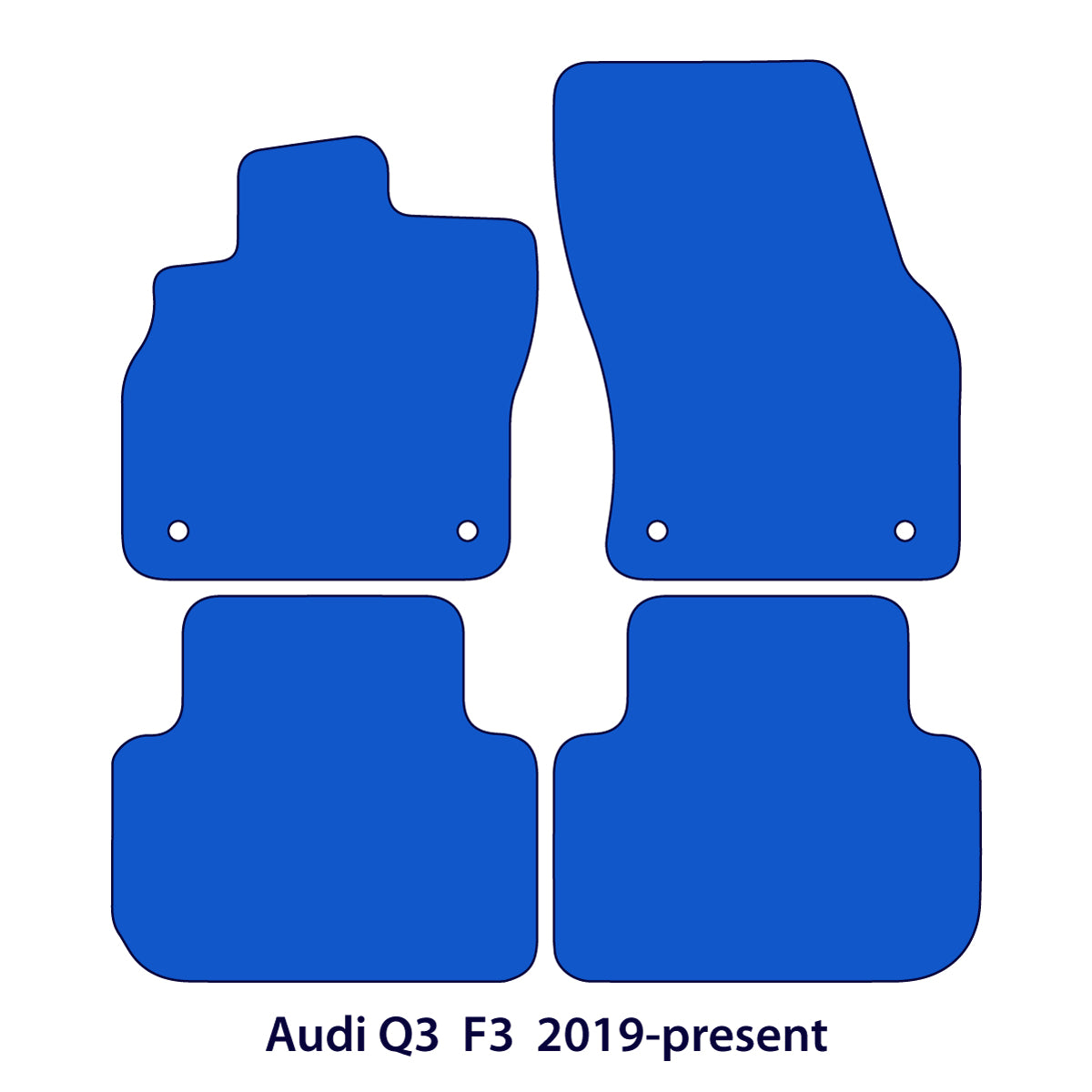 Audi Q3 Velours Fußmatten 2018-2026 – F3 – Beige