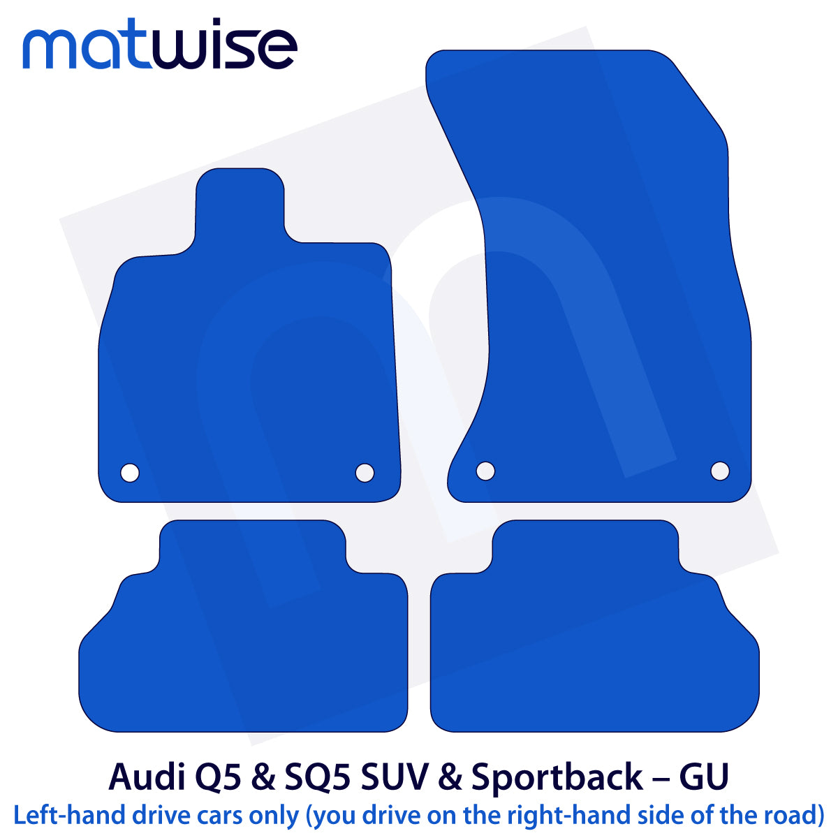 Dywaniki welurowe do Audi Q5/SQ5 GU SUV/Sportback 2025–2026 – Czarne