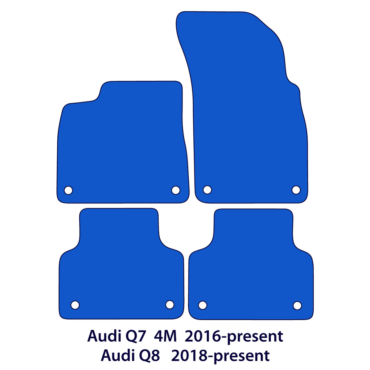 Dywaniki welurowe do Audi Q7 &amp; Q8 2015-2026 – 4M – Beżowe