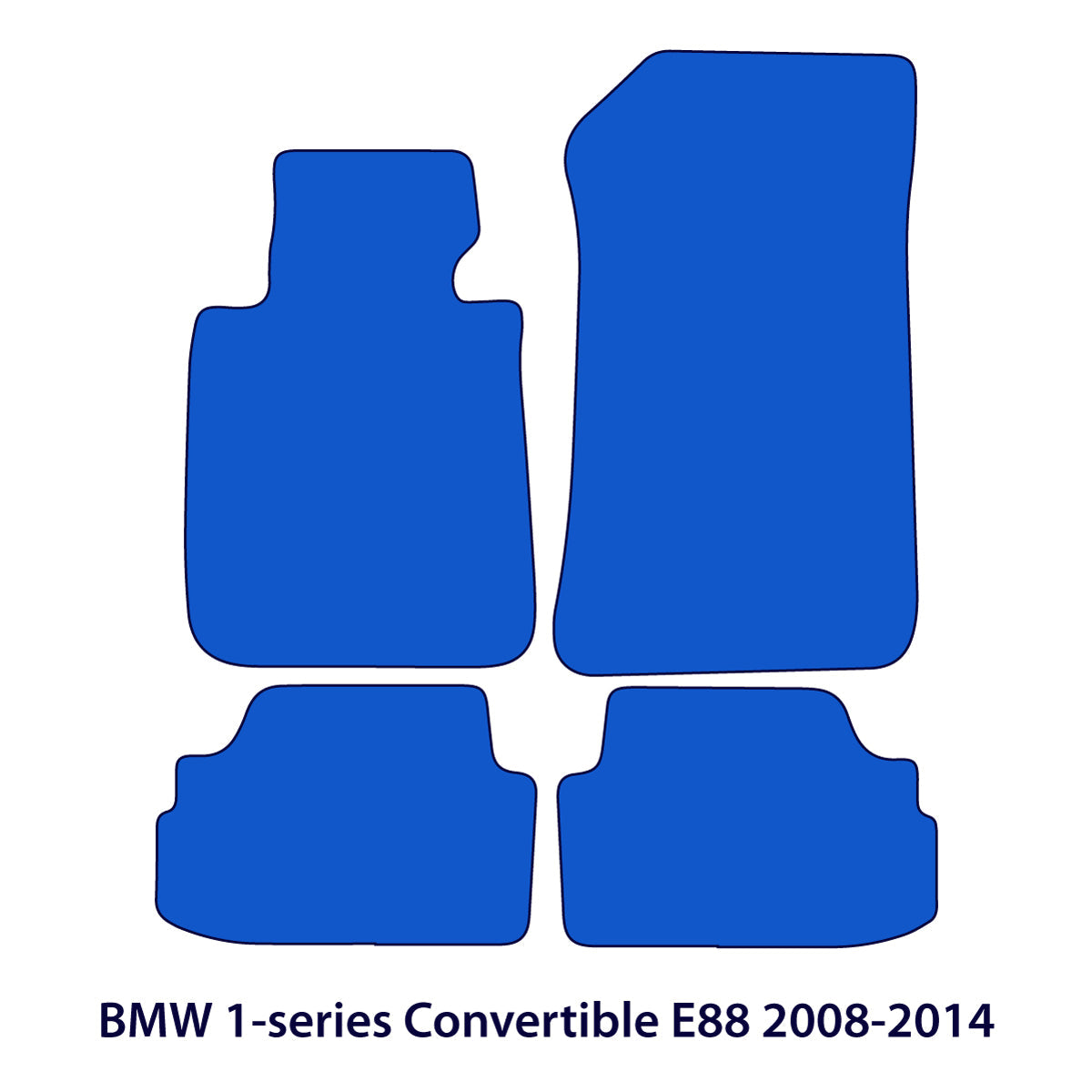 BMW 1-Series Cabrio Velour Floor Mats 2007-2013 – E88 – M Stitching