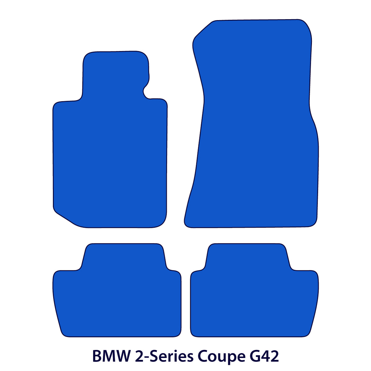 BMW 2-Series Coupé Velour Floor Mats 2021-2026 – G42, G87 – Beige