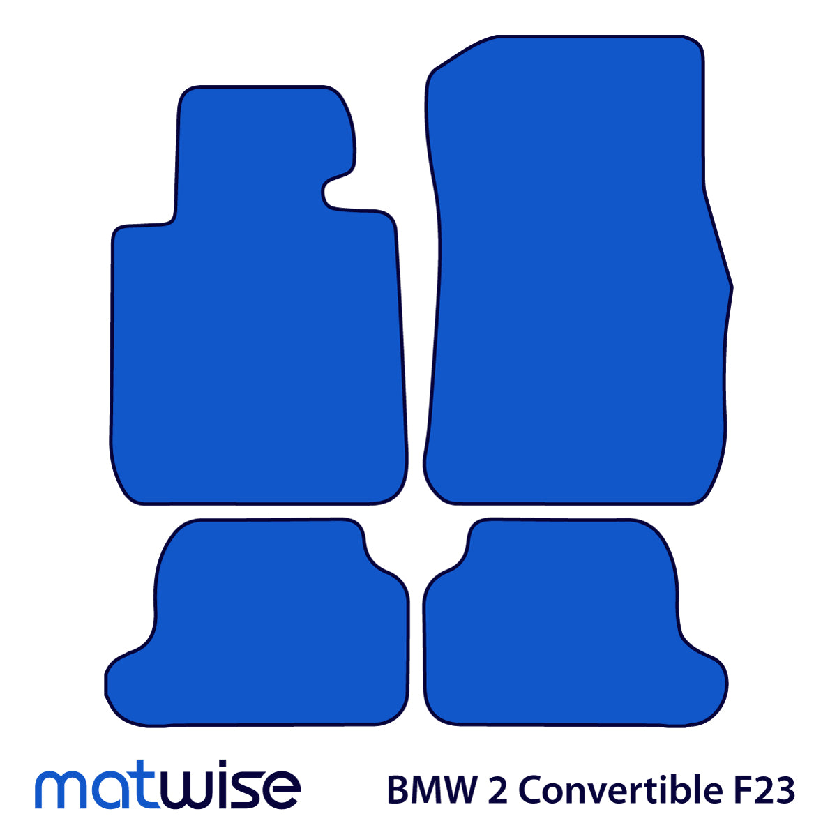 BMW 2-Series Cabrio Velour Floor Mats 2014-2021 – F23 – Black Exclusive